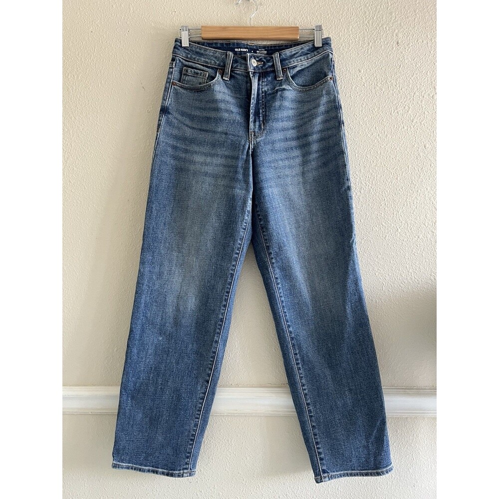 Old Navy High Rise OG Loose Denim Jeans Size 4 Secret Smooth Pockets Casual